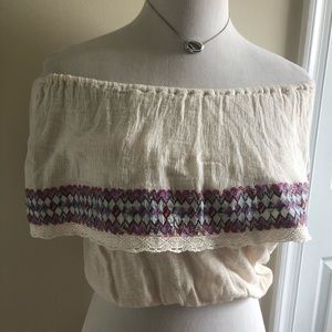 Off the shoulder crop top